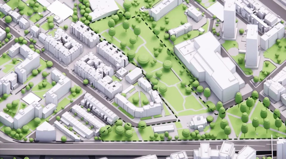 Architectural concept plan for a proposed sculpture park in Paddington
