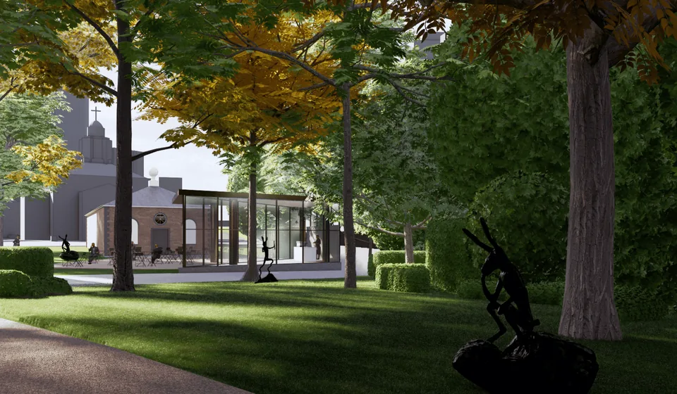 Concept view of sculpture within the proposed green space